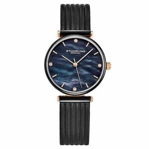 Women's Stuhrling Krysterna Crystal Wristwatch, Black